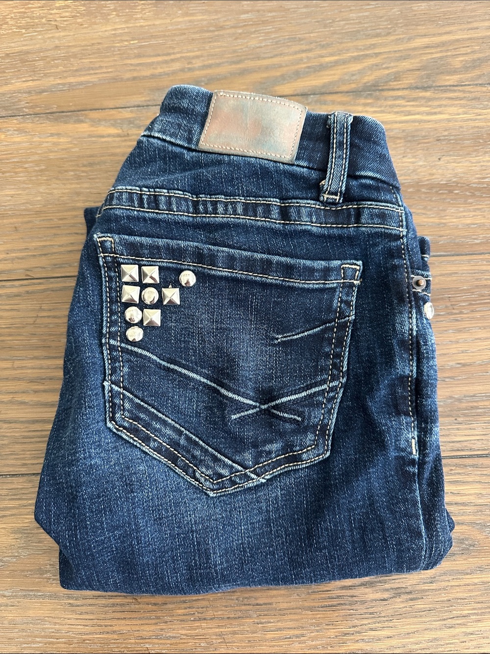 BKE slim fit low rise boot cut jeans